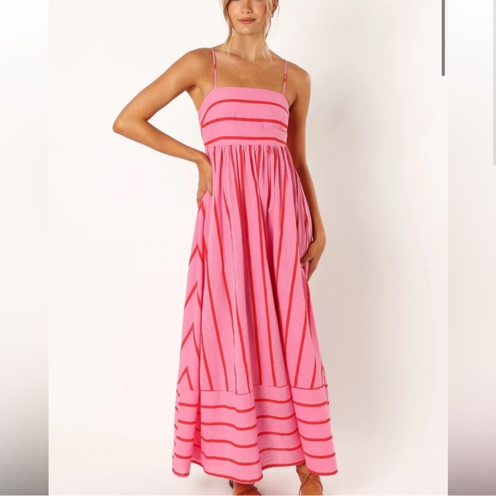 Petal & Pup Pink Striped Maxi Dress